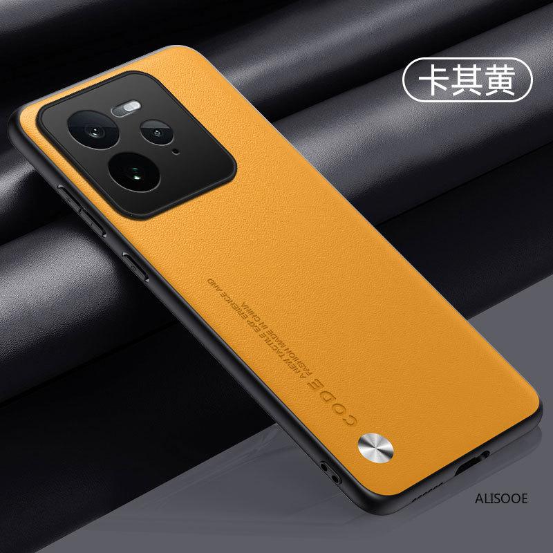 Hülle für Realme GT 7 Pro / GT7 Hülle Luxus Fasertextur PU-Leder Schutz Rückseite Abdeckung Capa Stoßfeste Hüllen