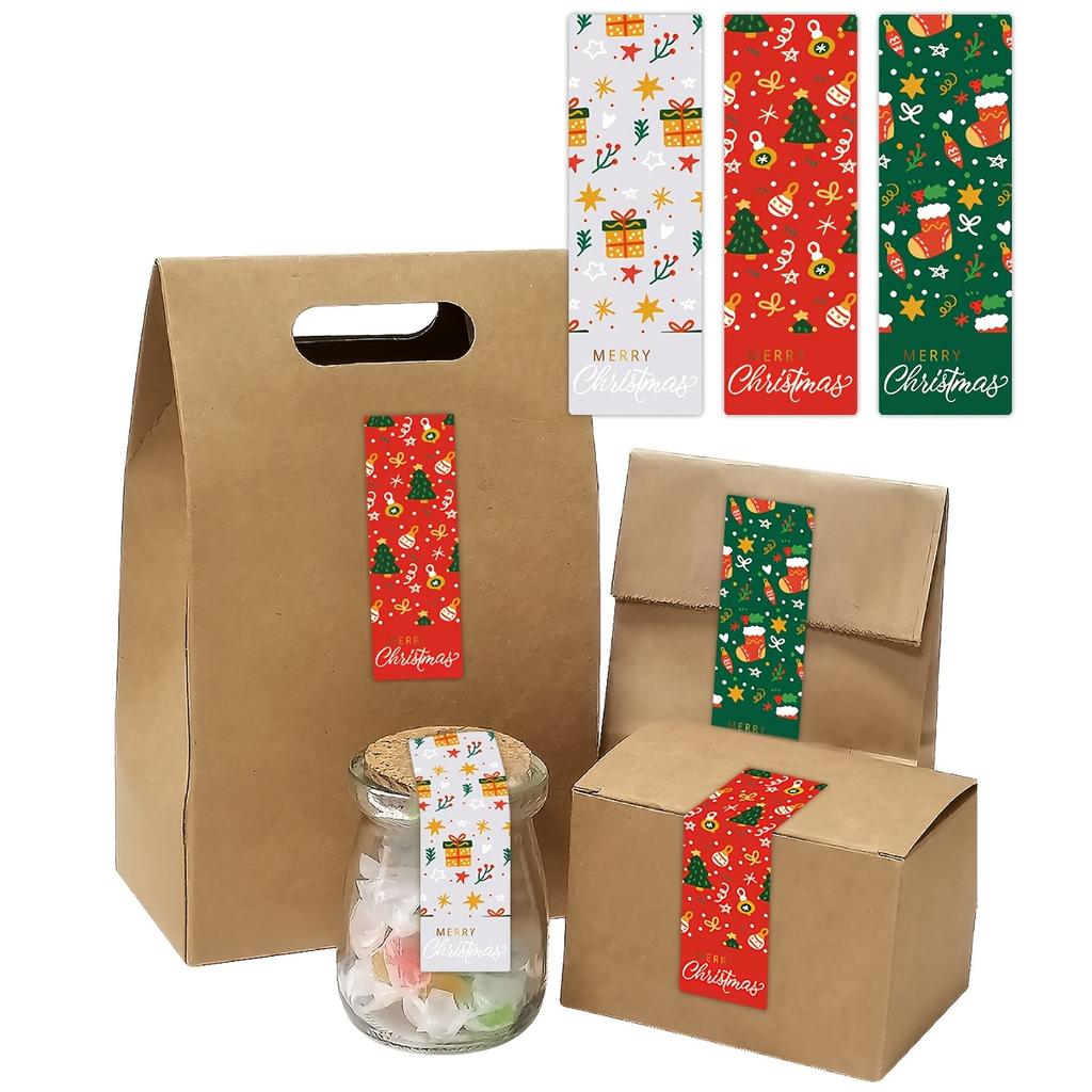 90pcs Christmas Happy Sealing Sticker -DIY Craft Gift Wrapping, Party Home Decor and Card Making, Christmas Adhesive Letter