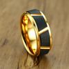 Tungsten Steel Rings Men Matte 8mm Gold-color Anti-scratch Waterproof Jewelry for Men Wedding Party Jewelry Gifts