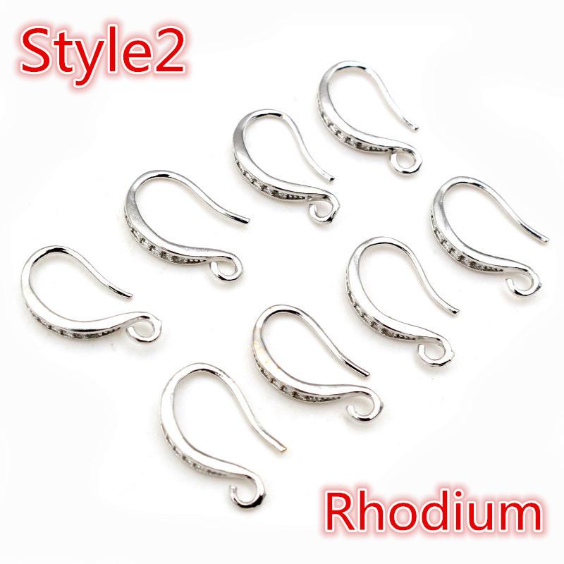 15x10mm 20pcs High Quality Silver Plated Bronze Gold Color French Earring Hooks Wire Settings Base Setting WholeSale