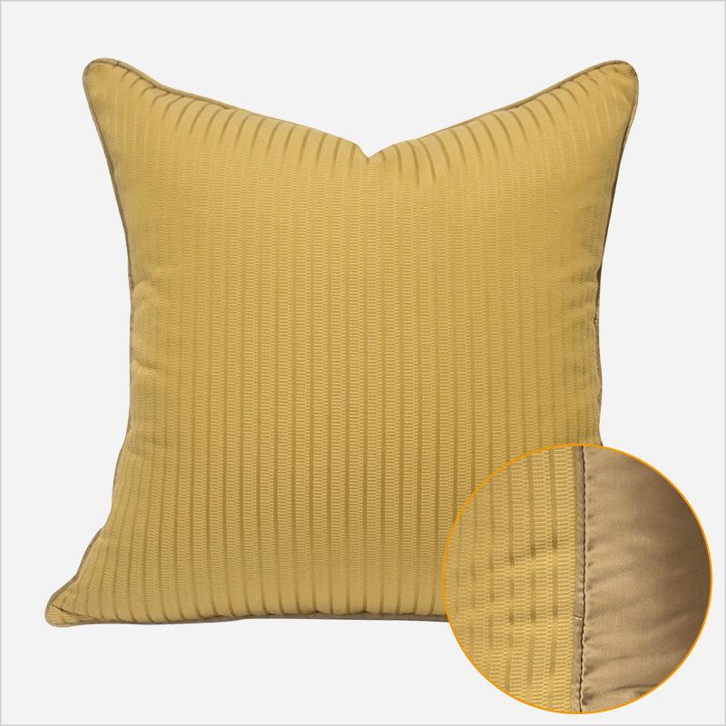 Yellow Wave Pattern Throw Pillow Cover - Modern Luxury for Sofa or Bed