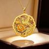 Exquisite Chinese Style Nine Tailed Fox Enamel Pendant Necklace Trendy Animal Pendant Daily Wear Jewelry Gift For Women