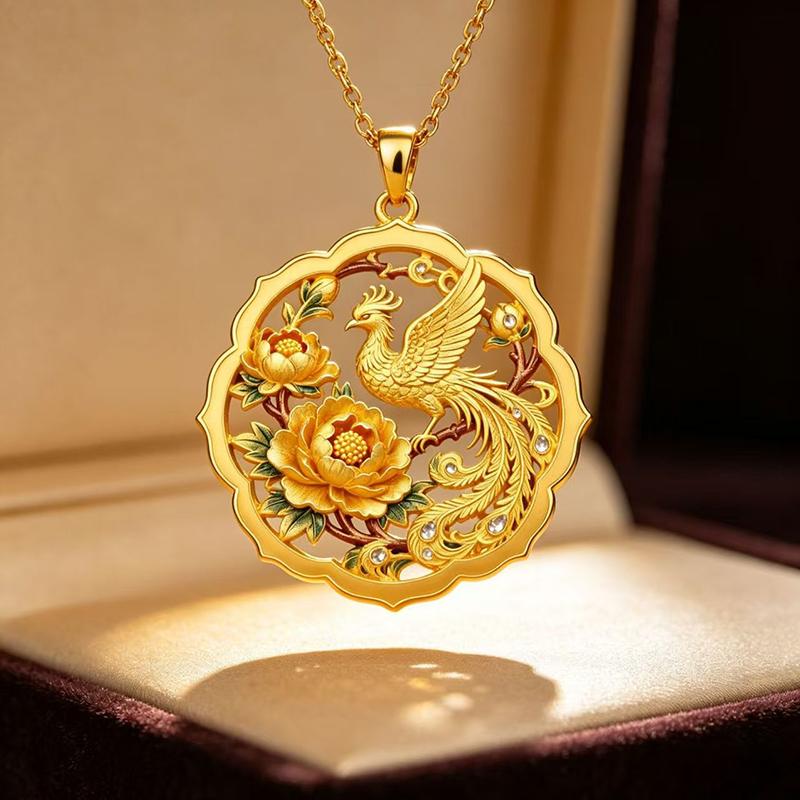 Exquisite Chinese Style Nine Tailed Fox Enamel Pendant Necklace Trendy Animal Pendant Daily Wear Jewelry Gift For Women