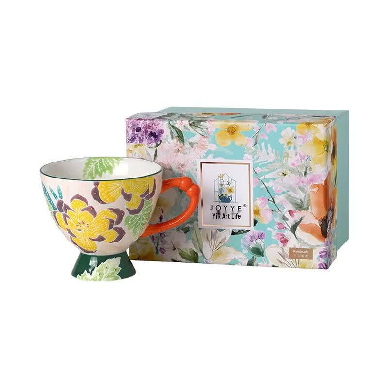 JOYYE Hanfu Style Underglaze Hand-Painted Ceramic Mug