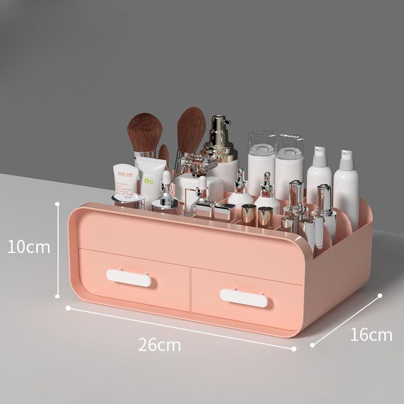 Large Capacity Drawer-type Cosmetics Organizer Rack Makeup Storage Box Dressing Table Powder Lipstick Dust-proof Storage Boxes