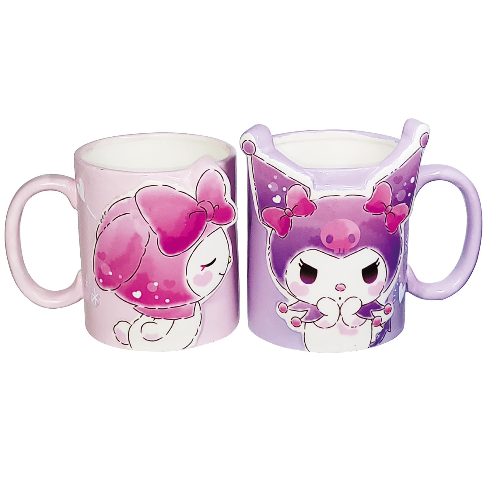 

Sanrio My Melody Kuromi Поцелуй 300 мл Sanrio SAN4373 & Кружки, каждая, Пара, Мерчандайз, Посуда, розовый