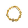 Natural Golden Rutilated Quartz and Citrine Crystal Bracelet for Women, Unique Design, Simple and Personalized Gift