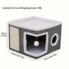 Luxury Cat Tree Bed with Scratching Post - Dual-Level 4-Season Pet Furniture, Organic Bamboo Base & Orthopedic Cushion