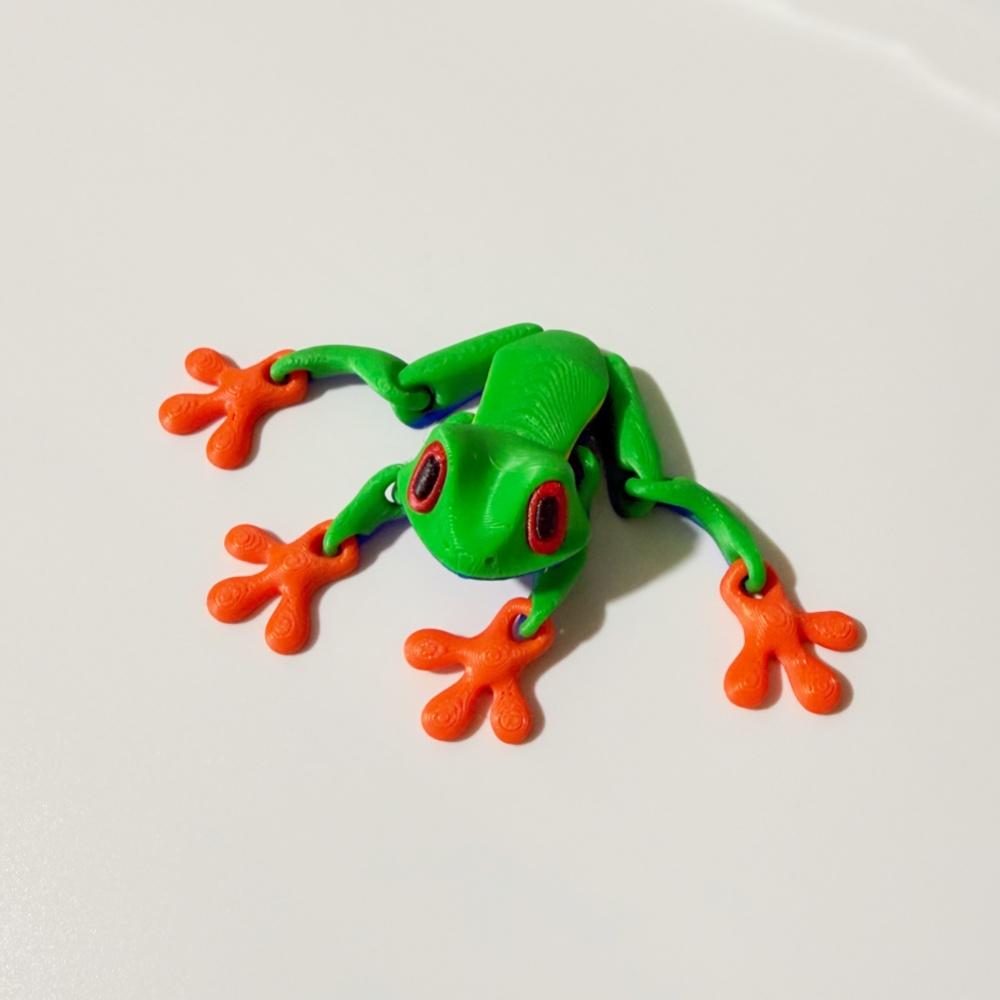 Simulation 3D Printing Tree Frog Joint Movable Frog Kitchen Home Decoration Toy Refrigerator Magnetic Attraction