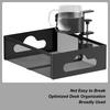 360 Degree Rotating Under Desk Drawer Organizer With Cup Holder Metal Clip Desk Organizer Tray Suitable For Home Offices