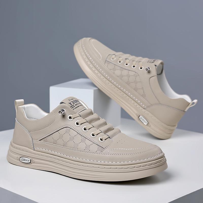 Autumn leather shoes men's business sports casual white shoes British fashion versatile