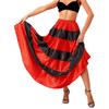 Womens Flamenco Dance Skirt Tiered Ruffles Wide Hemline Ballroom Dancing Skirt Carnival Stage Performance Costume