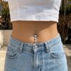 Elegant Body Piercing Jewelry Unique Dangle Belly Ring Zircon Butterfly Belly Button Ring  Seaside