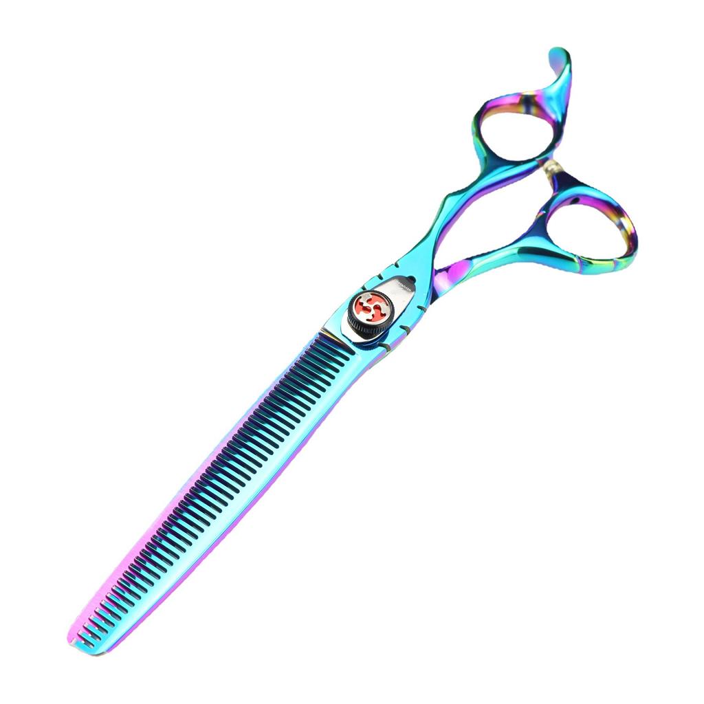 7.0 Inch Green Nepson Knife Head With Hole Sword Type Hair Scissor Hair Scissor Tooth Scissor Thin Scissor