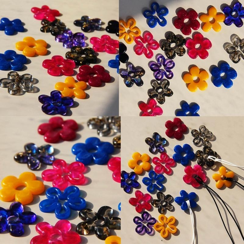 Crystal Flower Charm Silicone Mold for  Necklace Jewelry Crafts Making Exquisite Handmade Floral Pendant Resin Mould