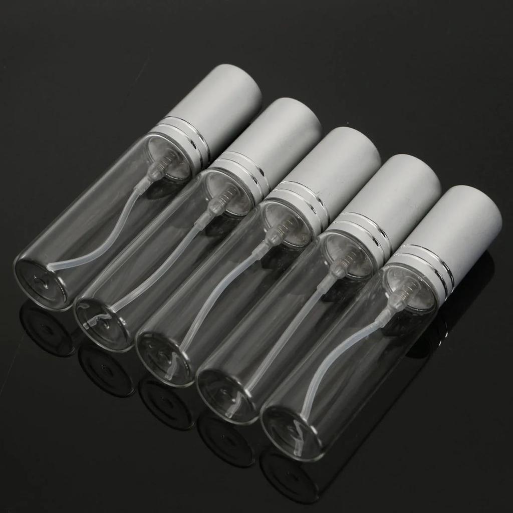 2/5Pcs10ML Spray Bottle Small Glass Atomizer Perfume Portable Soap Dispenser Mini Liquid Tonic Oil Cosmetic Subpackage Container