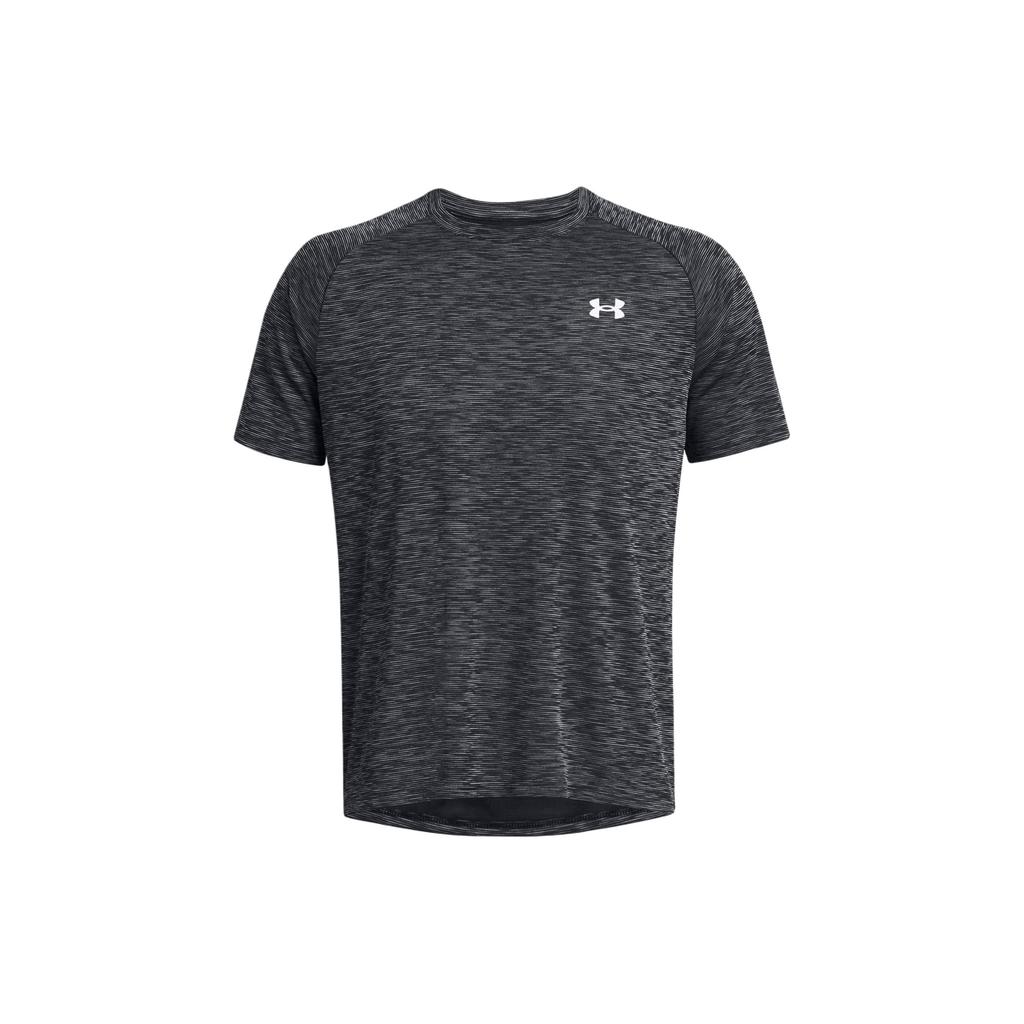 Under Armour Logo Print Loose Fit Crew Neck Short Sleeve T-Shirt Men Tops Black 1382796-001