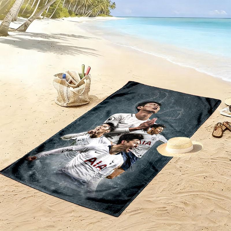 Tottenham Print Beach Towel, Large Soft Quick Dry Towel for Beach Camping Swimming