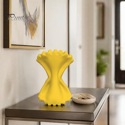 Affichage Floral Créatif Vase Papillon Imprimé en 3D, Décor de Table Ruban Ondulé Mat, Jardinière Polyvalente Vase Élégant pour la Maison Fleurs Fraîches Fleurs Séchées,