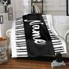 Piano Keys Name Home Customize Your Name Blankets Comfortable Soft Lightweight Multiseasonal Blanket For Picnics Sofas Offices Beds Living Rooms
