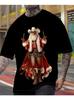 Creative Santa Claus Printed Men's T-Shirt Merry Christmas Casual O-neck Loose Short Sleeve Tops Fashionable Comfortable Breathable T-shirt