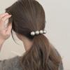 Elegant Large Pearl Hairpin: Stylish Spring Clip & Three-Dimensional Side Clip Accessory