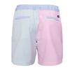 Men's Pink Blue Green Striped Swim Shorts DOCKERS