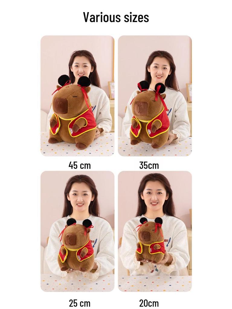 Capybara Nezha Transformation Plush Toy - Creative Dress-Up Gift Doll
