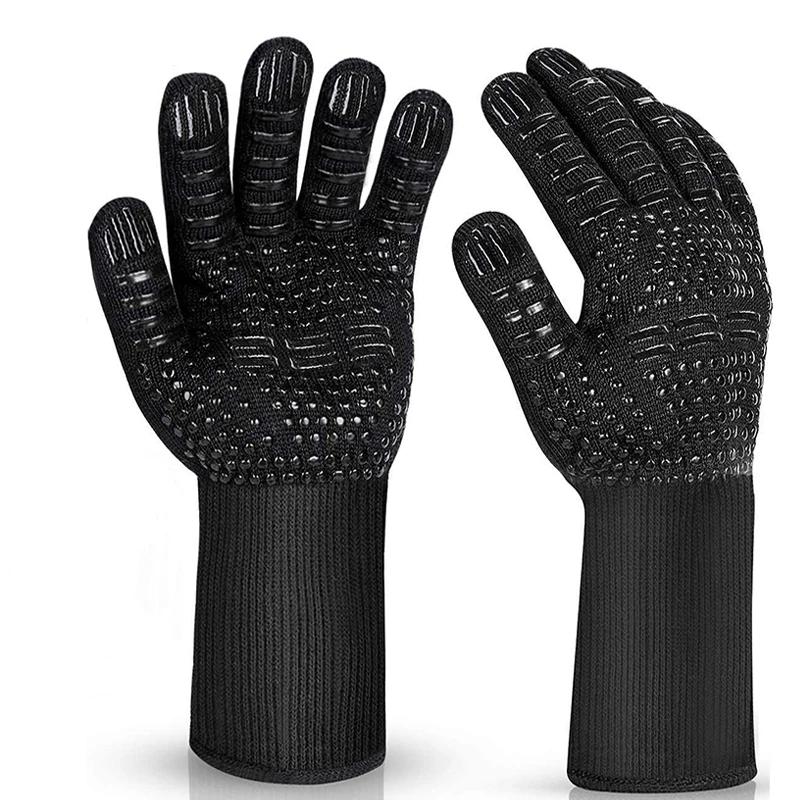 

Перчатки для барбекю 800 градусов огнестойкие высокотемпературные силиконовые прихватки для духовки кухонная теплоизоляция инструменты для выпечки барбекю