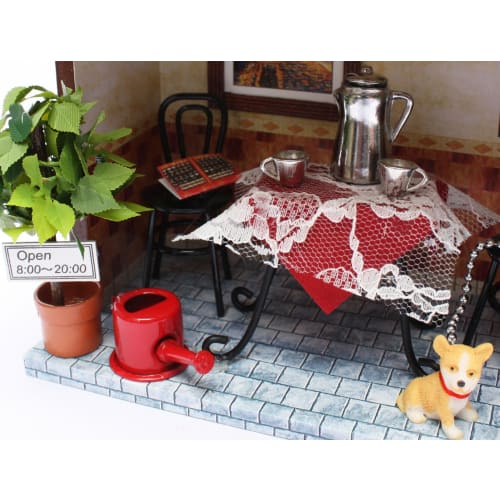 Billy Handmade Dollhouse Kit Corner Shop Kit Leaf Coffee Shop 8787