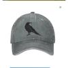 Vintage Crow Raven Black Bird Retro Vtipné dárky Baseballové čepice pro muže a ženy Kovbojský klobouk Trucker Klobouk Sluneční klobouky