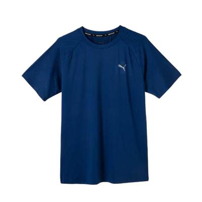 Bequemes, lässiges Kurzarm-T-Shirt mit Rundhalsausschnitt für Herren, Dunkelblau, 848755-05