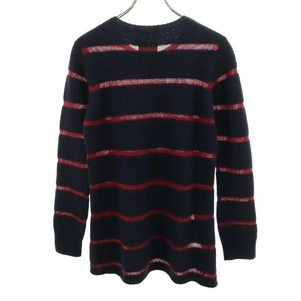 REGULATION Yohji Yamamoto Border Pattern Long Sleeve Knit 2 Navy Men's Used