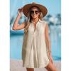 2025 Women's V-Neck Solid Color Beach Sun Protection Dress