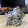 1Pc Elephant Statue With Hands Clasped In Prayer Position, A Guardian Elephant Statue, For Home Decoration.