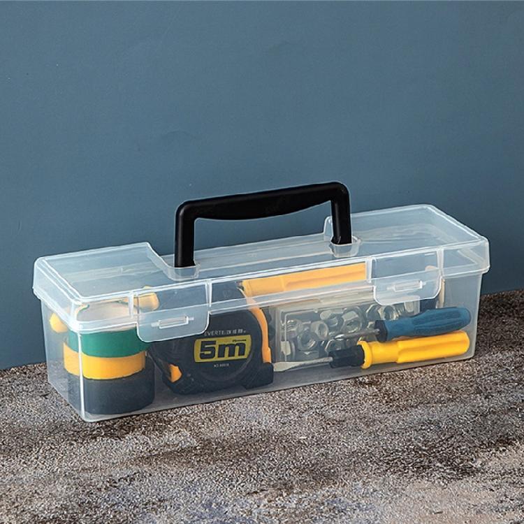 Clear Hardware Storage Box With Handle Perfect For Organizing Supplies And Workshop Tools Handheld Toolbox
