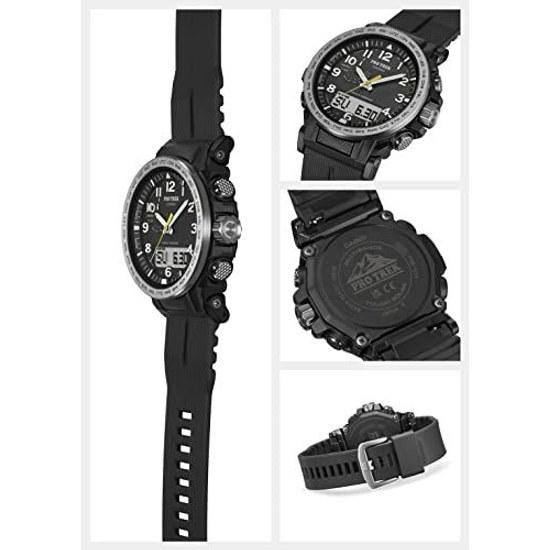 Casio Wristwatch Pro Trek Domestic Genuine Product Climber Line Radio Solar Biomass Plastic PRW-51Y-1JF Mens Black