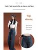 Autumn/Winter 2025 Stylish Women's Versatile High-Waisted Slimming Jeans with Adjustable Leg Fit