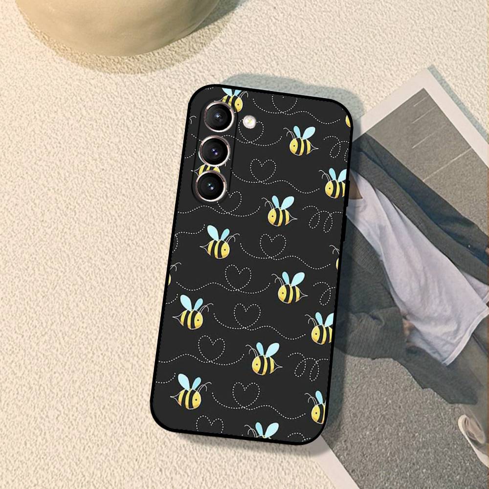 Cartoon Little Yellow Bees Phone Case For Samsung Galaxy S21 S22 S23 S24ULTRA S25ULTRA FE Ultra Plus5G A52S S26 Soft Cover