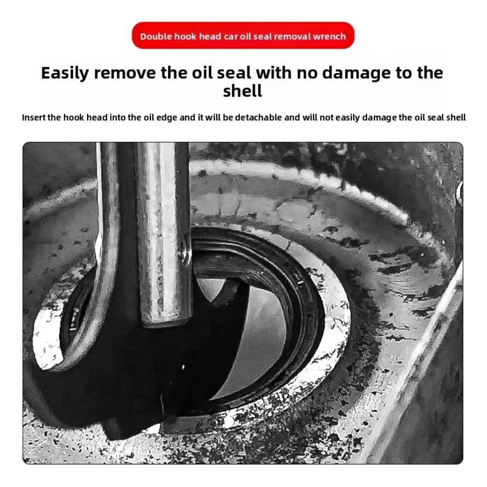 Red/Black Handle Oil Seal Wrench Puller Universal Oil Seal Removal Tool  Replacement Accessories