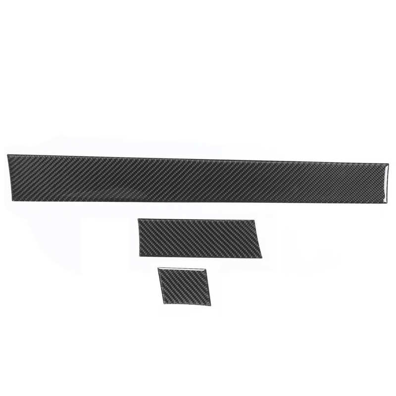 3 bucăți din fibră de carbon panou ornament pentru panou Decorat pentru BMW Seria 5 E60 E61 2004-2010 Auto Auto