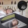 Baby Bed Cover Blackout Crib Canopy Cover Breathable Stretchable Portable Baby Bed Blackout Tent Safety Compact Sunshade Travel
