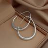 Waterdrop Shaped Big Hoop Earrings for Women Minimalist Metal Earrings Daily Wear Temperament Statement Jewelry Drop Ship