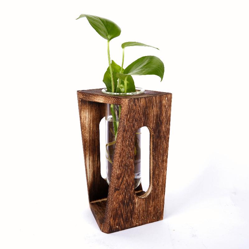 Hydroponic Test Tube Glass Vase: Creative 3D Ornament for Living Room Flower Arrangements - Simple Desktop Decoration