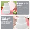 4 Pcs Cake 10 8 6 for Display Polystyrene Round 5 Deep Foams Decor Adornment Ornament Dummies Props Window