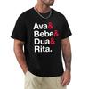 Albanian Music Queens Ava Bebe Dua Rita Helvetica List Style Tshirt Daily Work Short Sleeve Top