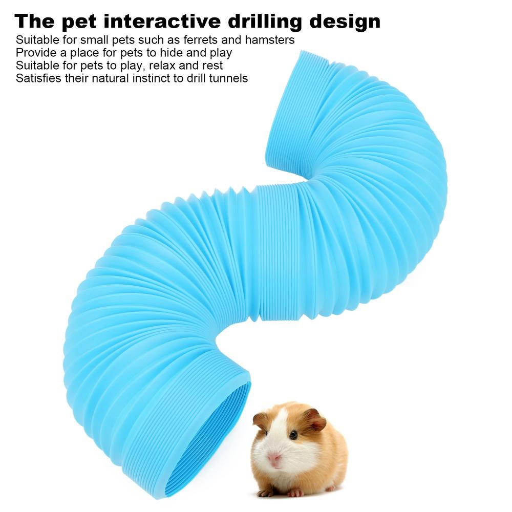 Retractable Small Animal Play Tunnel Durable Retractable Pet Play Tunnel Mini Pet Tunnel Toy  Mink