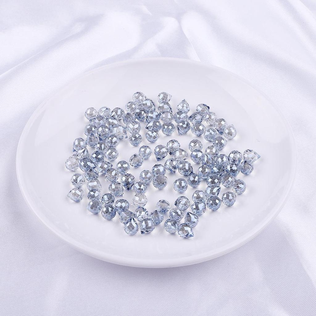 9x8mm Iridescent Glass Crystal Teardrop Beads for DIY Bracelet and Necklace Jewelry Making