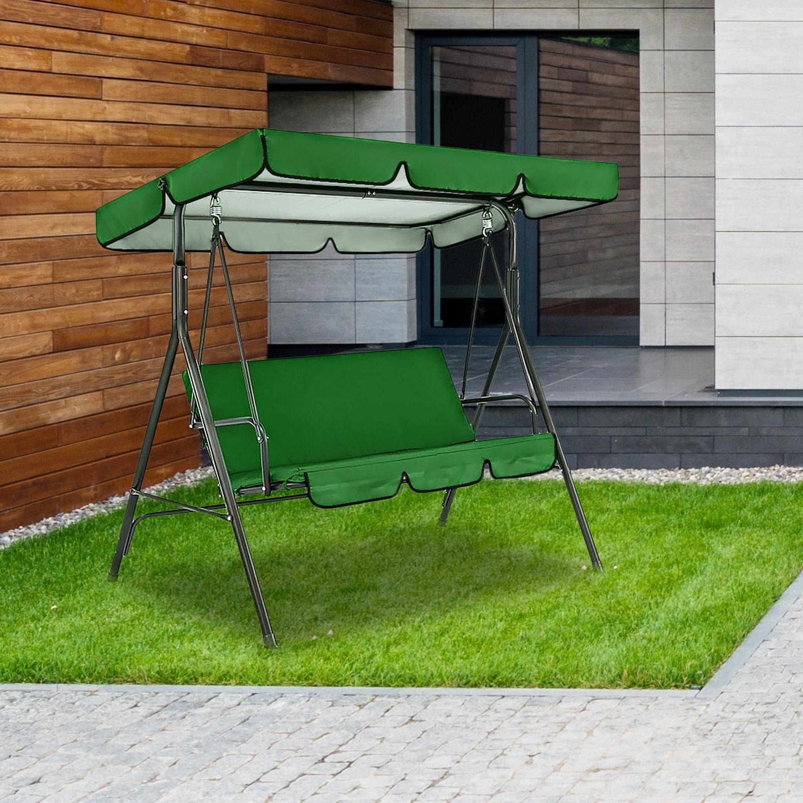 Patio Swing Canopy Replacement, 3 Seater Garden Swing Seat Canopy Cover for Indoor Outdoor Canopy Furniture темно-зеленого
