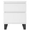 Nightstand White 40 X 35 X 50 Cm Particleboard